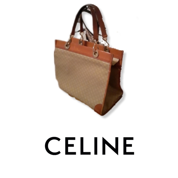 Vintage Large Celine Macadam Triomphe Handle Bag - Picture 1 of 2